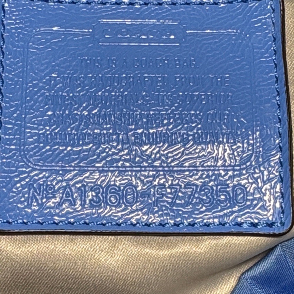 COACH Signature Optic Nylon Drawstring Backpack – Periwinkle Blue (A1360-F77350) - Picture 10 of 14